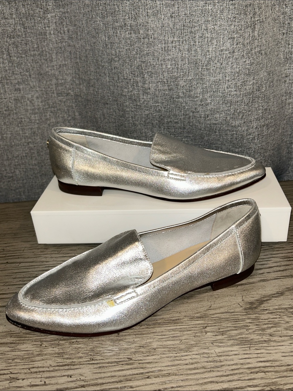 Kate Spade Silver Loafers